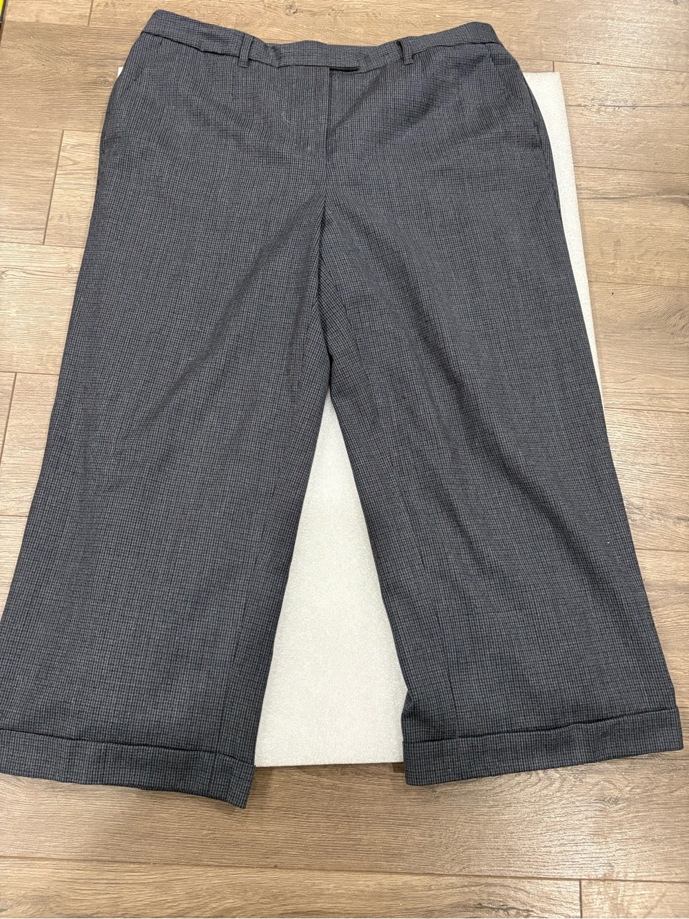 Talbots Italian Flannel Wool High Rise Crop Cuffed Pants Office Career Sz P12